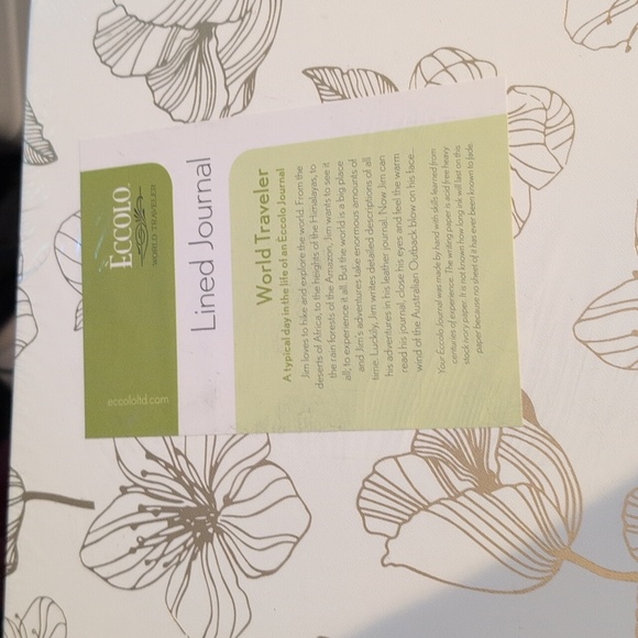 Eccolo World Traveler Hardcover Acid Free Lined Handmade Notebook New - Picture 4 of 5